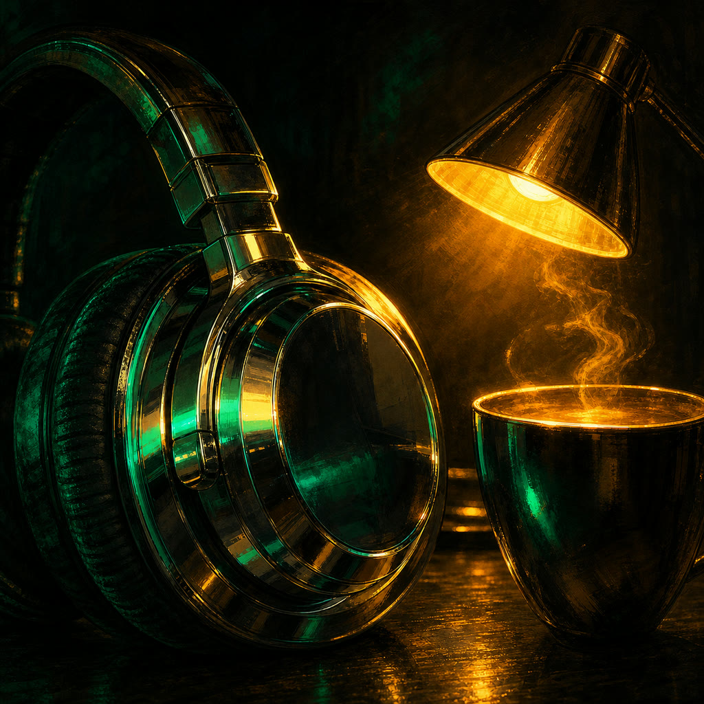 Headphones & A Cup Of Coffee